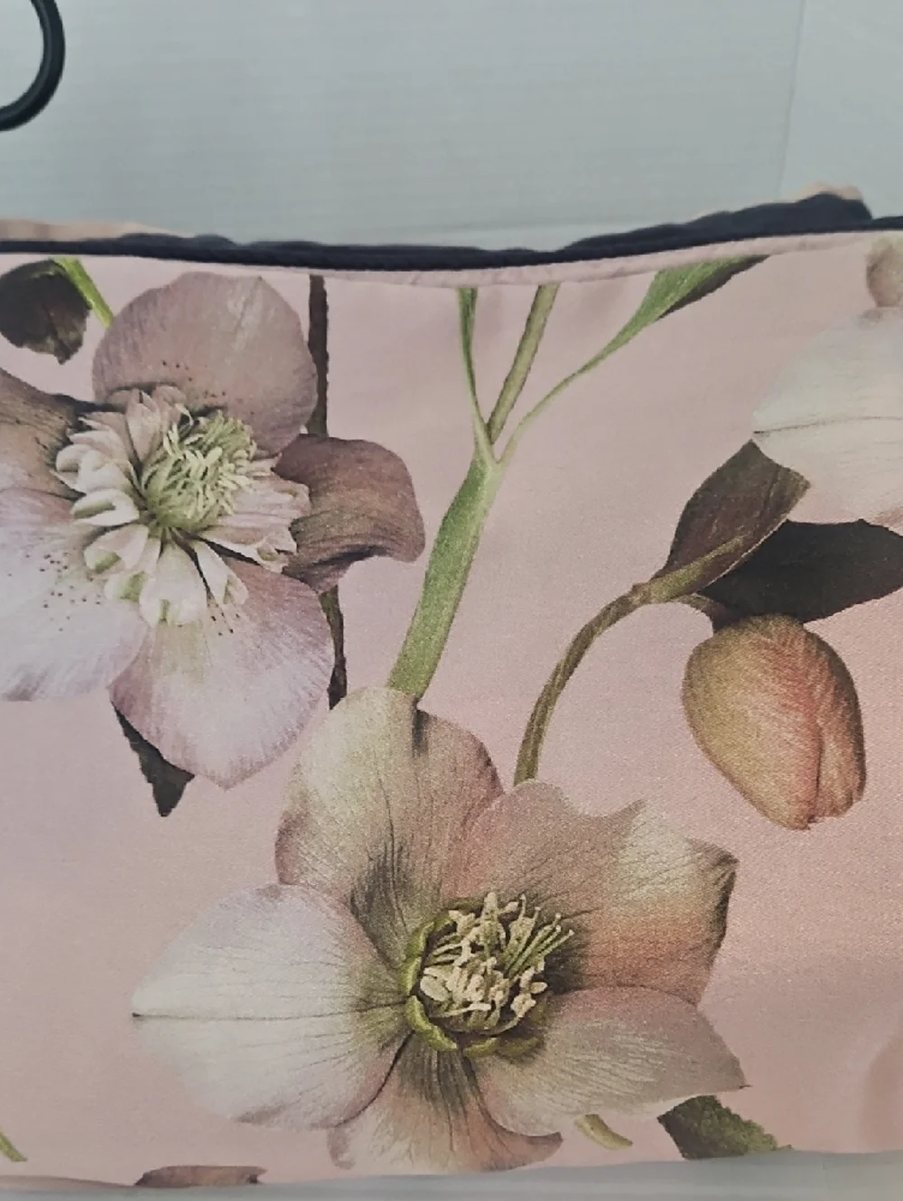 Ted Baker London Mauve Pink Charcoal Gray Floral Reversible Cotton King Duvet